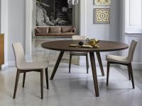 Runder Tisch Santiago mit Holzplatte