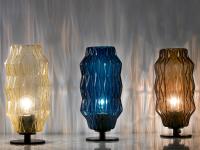 Jugendstil Lampe aus geblasenem Glas Japan in Tischausführung