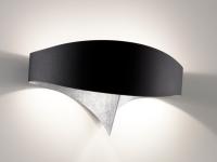 Linfa Wandlampe aus Metall mit Lampenschirm in Schwarz und Silber