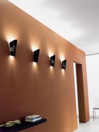 Lampada applique per corridoio in vetro Bijoux - diffusore colore nero