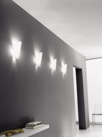 Lampada applique per corridoio in vetro Bijoux - diffusore colore bianco