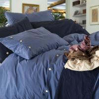 BonneNuit Bettdeckenbezug-Set aus bügelfreiem Baumwolle Stoff