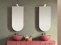 Niko Badezimmerspiegel mit Ablagefach, matt lackierte Seiten