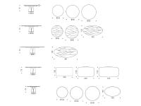 Giano Tisch - Muster und Dimensionen von Holz, Marmor, crystalart und gespachtelten Tonplatten