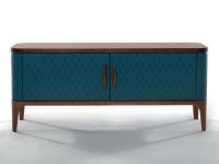 Modernes Sideboard Tiffany mit Bezug aus Leder