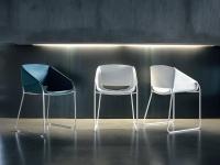 Simply moderner Sessel aus Kernleder  (weiße Struktur nicht erhältlich)