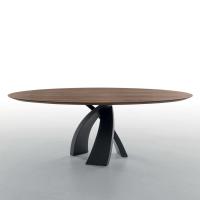 Tisch Eliseo mit Platte aus Nussbaum