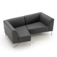 Alias kleines Sofa für das Wartezimmer mit 2 asymmetrischen Sitzflächen