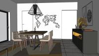  3D Projekt Esszimmer/Wohnraum - Ansicht 3