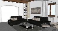  Progettazione 3D Soggiorno/Salotto - vista divani e tavolino