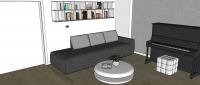  Progettazione 3D Soggiorno/Salotto - vista divano 
