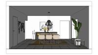  3D Projekt Esszimmer/Wohnraum - Seitenansicht