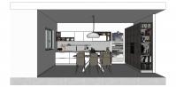 Progettazione 3D Cucina - vista laterale