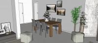 Progettazione 3D Soggiorno/Salotto - vista tavolo