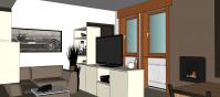 3D-Raumplanung von dem Wohnzimmer - Ansicht von dem Relaxraum