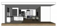 Projekt 3D Wohnzimmer/ Wohnraum - Seitenansicht