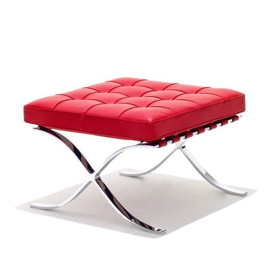 Barcelona ottoman designed by Van der Rohe