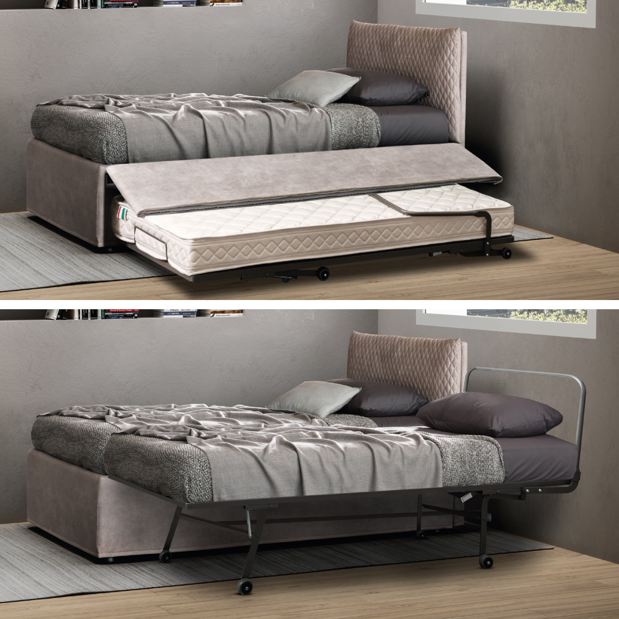 Letto Imbottito Singolo Con Contenitore Kirwin Diotti Com
