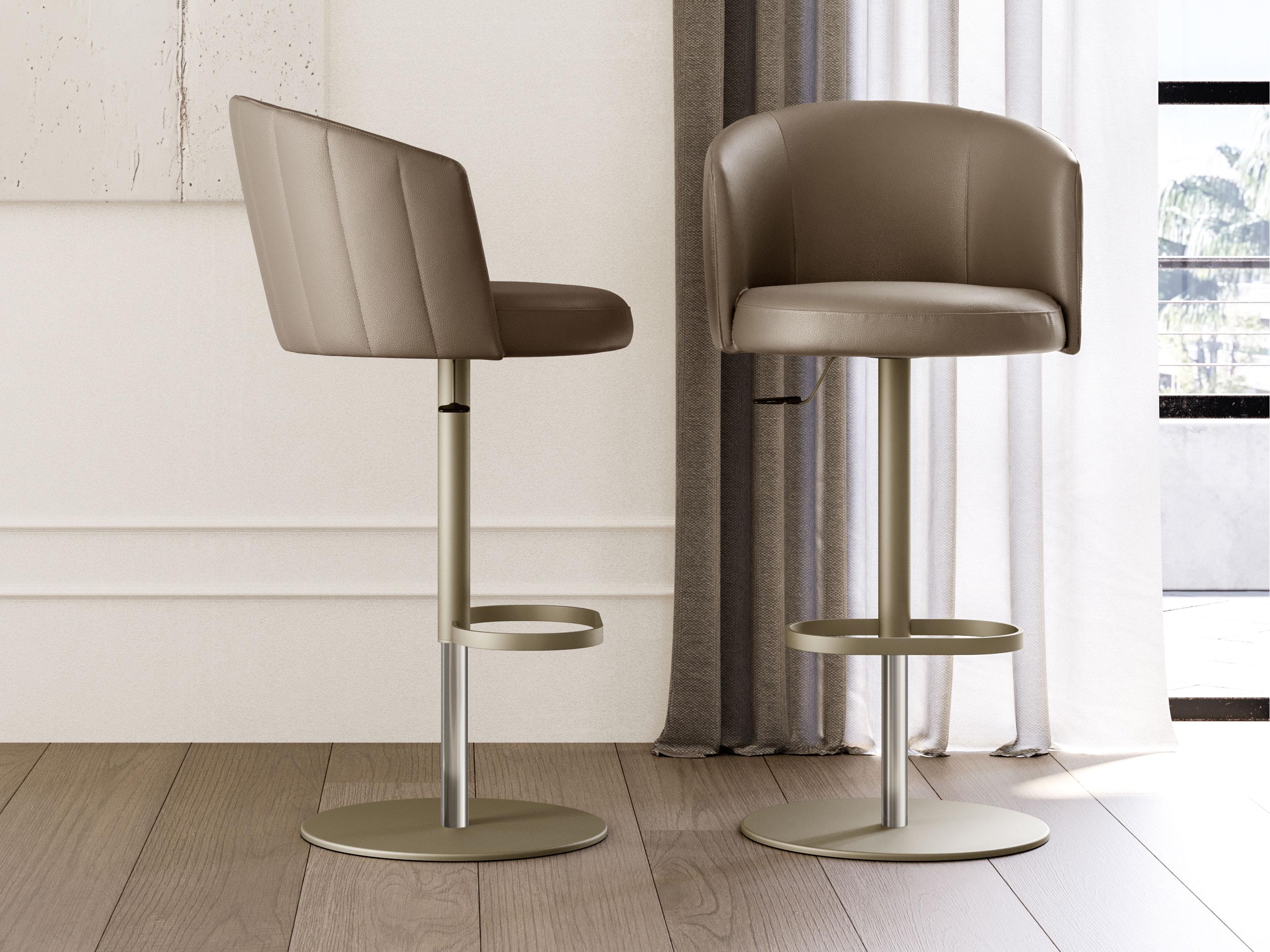 Swivel stool with backrest Leslie