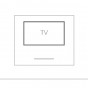 rectangular wall mounted - for TVs from 40'' to 65'' - +€393.23