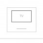 rectangular wall mounted - for TVs from 40'' to 65'' - +€410.41
