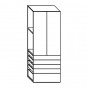 n.1 cm h.33,7 drawer + n.4 cm h.62,8 drawers + n.2 cm h.131,5 doors - +€205.45
