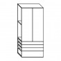 n.1 cm h.33,7 drawer + n.3 cm h.47,1 + n.2 cm h.173,1 doors - +€111.08