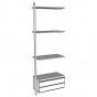 with shelves and hanging chest of drawers with two drawers - +€282.90