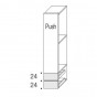 n.1 Door cm h.170,2 + n.2 Drawers with recess grips cm h.48