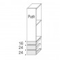 n.1 anta cm h.167,2 + n.3 cassetti con profilo cm h.64 - +€ 66,97