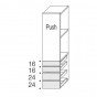 n.1 Door cm h.164,2 + n.4 Drawers with recess grips cm h.80 - +€156.42