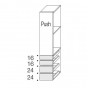 n.1 Door cm h.196,2 + n.4 Drawers with recess grips cm h.80 - +€142.56