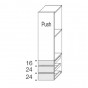 n.1 Door cm h.215,2 + n.3 Drawers with recess grips cm h.64 - +€80.19