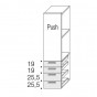 n.1 Door cm h.196,2 + n.4 Drawers with handles cm h.89 - +€156.42