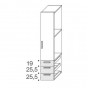 n.1 Door cm h.151,5 + n.3 Drawers with handles cm h.70 - +€73.26