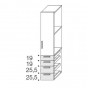 n.1 Door cm h.132,2 + n.4 Drawers with handles cm h.89 - +€142.56