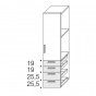 n.1 Door cm h.132,2 + n.4 Drawers with handles cm h.89 - +€156.42