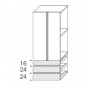 n.2 ante cm h.151,5 + n.3 cassetti con profilo cm h.64 - +€ 85,98