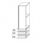 n.1 Door cm h.215,2 + n.3 Drawers with recess grips cm h.64 - +€73.26