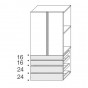 n.2 Doors cm h.196,2 + n.4 Drawers with recess grips cm h.80 - +€205.92