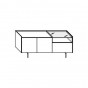 n.2 hinged doors + n.1 deep drawer + n.1 glass top - +€58.68