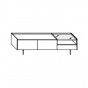 n.2 deep drawers + n.1 drawer + n.1 glass top - +€279.94