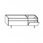 n.1 deep drawer + n.1 drop-down door + n.1 drawer + n.1 glass top - +€35.59