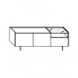n.2 hinged doors + n.1 deep drawer + n.1 glass top - +€27.90