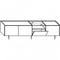 n.3 hinged doors + n.1 drop-down door + n.1 glass top - +€35.59