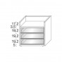 mod. 2: n.3 tiroirs verre fumé + compartiment ouvert supérieur - +190,12 €