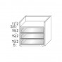 mod. 2: n.3 smoked glass drawers + open top compartment - +€192.06