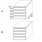 mod. 4:</br>- SIDE  A: n.4 wooden drawers</br>- SIDE  B: n.4 wooden drawers - +€146.74