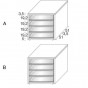 mod. 6:</br>- SIDE  A: n.4 smoked glass drawers</br>- SIDE  B: n.4 smoked glass drawers - +€650.43