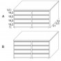 mod. 4:</br>- CÔTÉ  A: n.8 tiroirs bois</br>- CÔTÉ B: n.8 tiroirs bois - +261,66 €